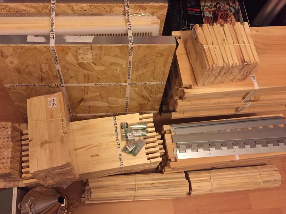 image showing flat pack hive parts